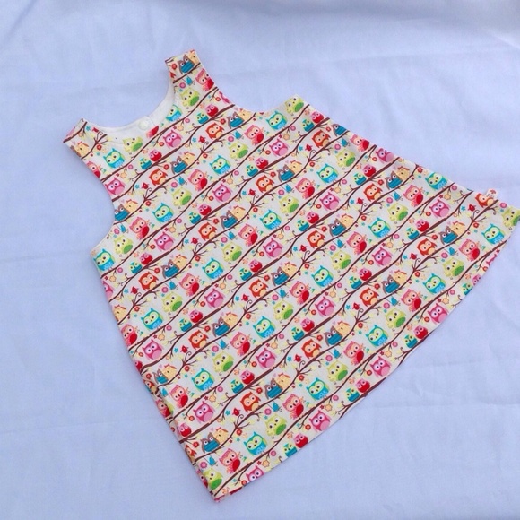 Owl Print Jumper/Dress - Designer Riley Blake - Picture 3 of 10